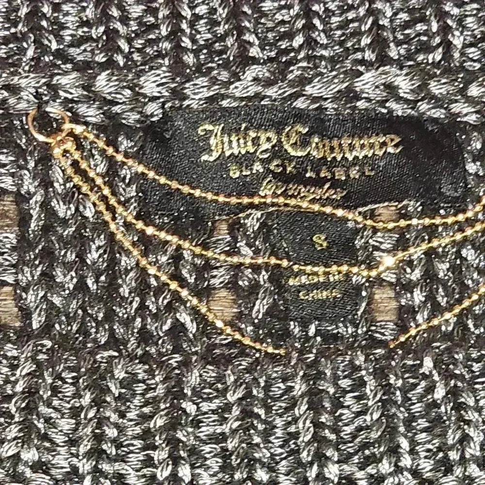 Juicy Couture Wool Blend Gold Label Knit Metallic Womens  Sweater SZ S